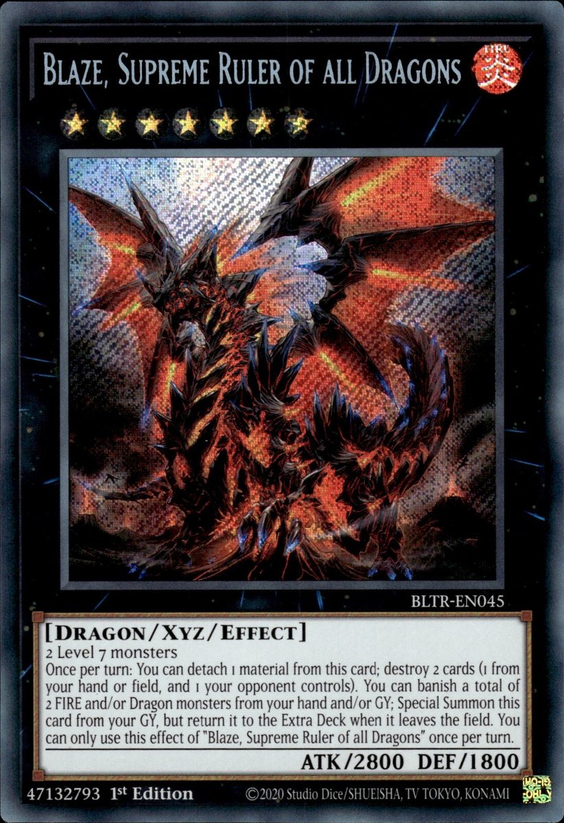 BLTR-EN045 Blaze, Supreme Ruler of all Dragons Secret Rare