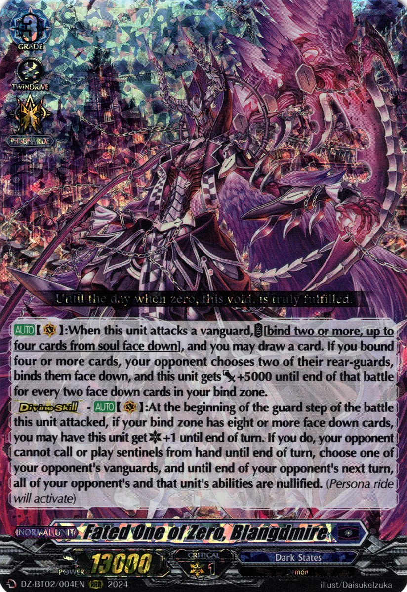 DZ-BT02/004EN Fated One of Zero, Blangdmire Triple Rare (RRR)