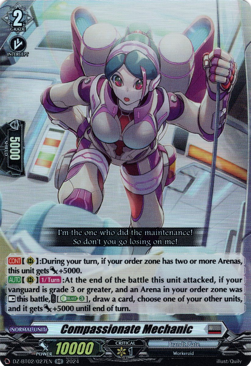 DZ-BT02/027EN Compassionate Mechanic Double Rare (RR)