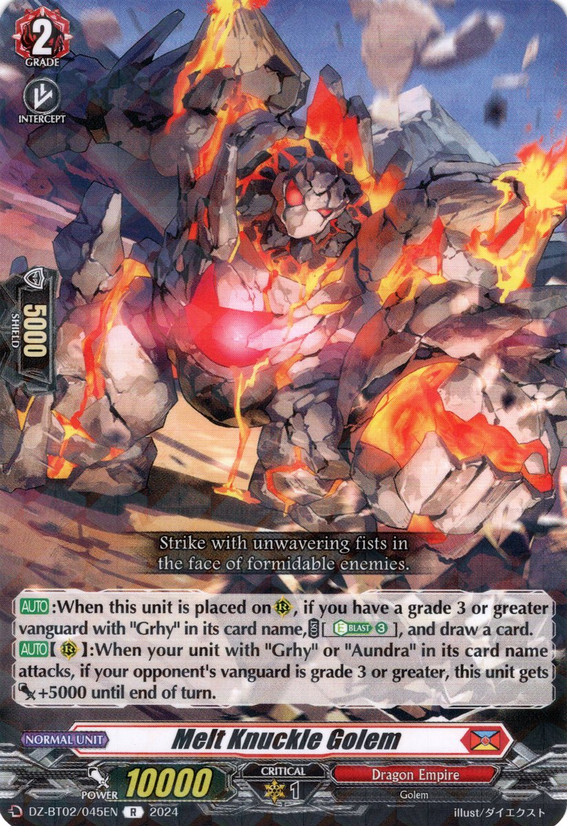 DZ-BT02/045EN Melt Knuckle Golem Rare (R)