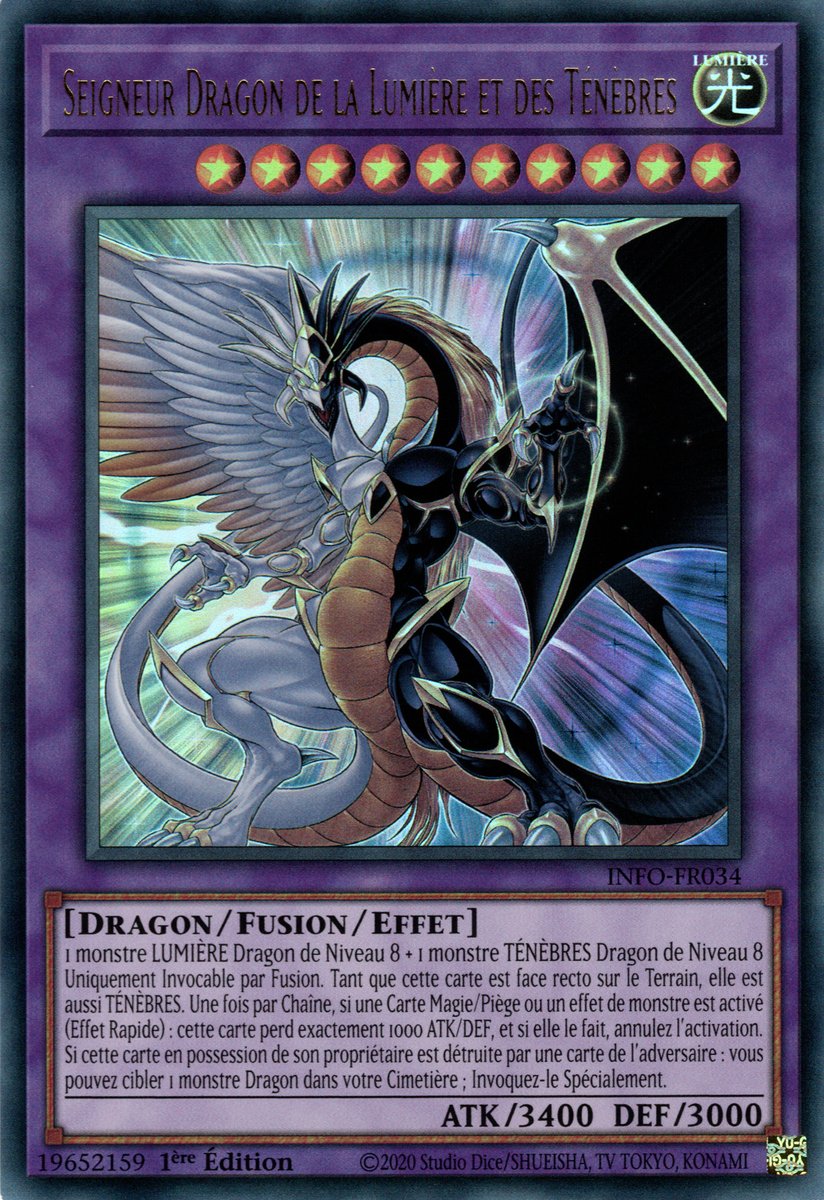 INFO-FR034 Seigneur Dragon de la Lumière et des Ténèbres Ultra Rare