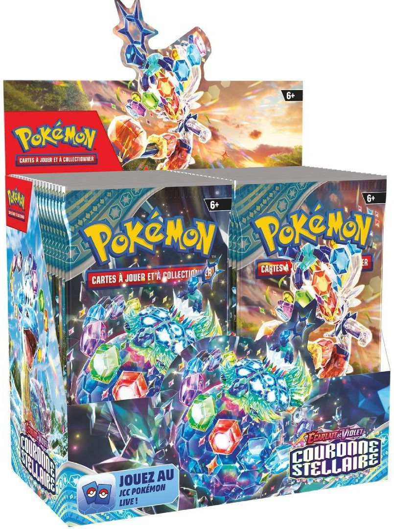 Boite de 36 Boosters Pokémon Écarlate et Violet 7 EV07 Couronne Stellaire