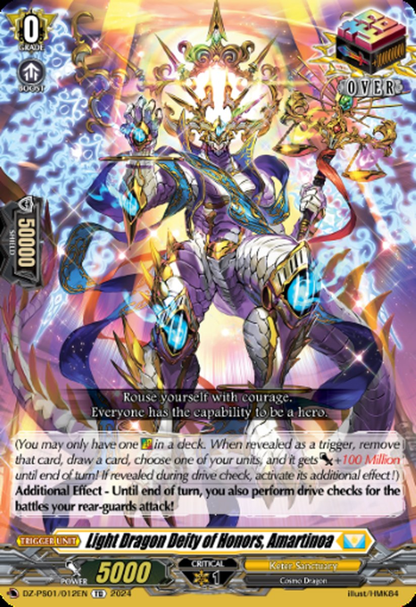 DZ-PS01/012EN Light Dragon Deity of Honors, Amartinoa Common (C)