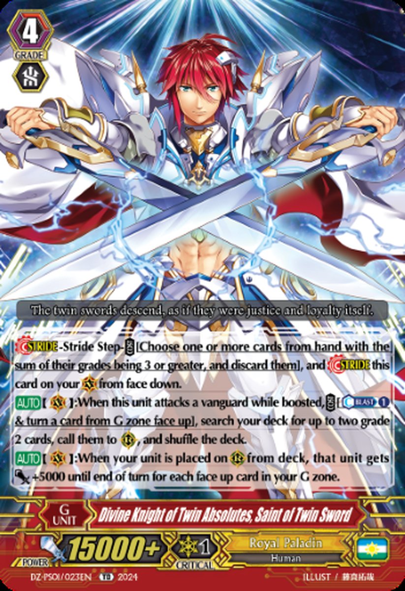 DZ-PS01/023EN Divine Knight of Twin Absolutes, Saint of Twin Sword Common (C)