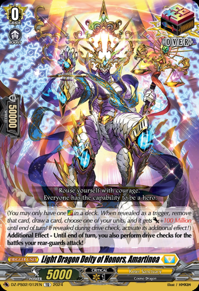 DZ-PS02/012EN Light Dragon Deity of Honors, Amartinoa Common (C)