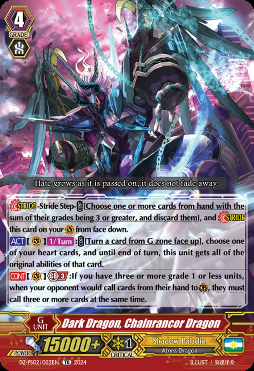 DZ-PS02/022EN Dark Dragon, Chainrancor Dragon Common (C)