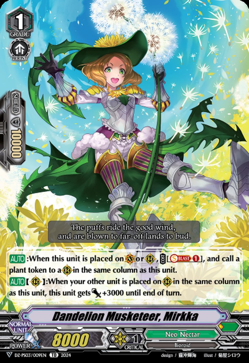 DZ-PS03/009EN Dandelion Musketeer, Mirkka Common (C)