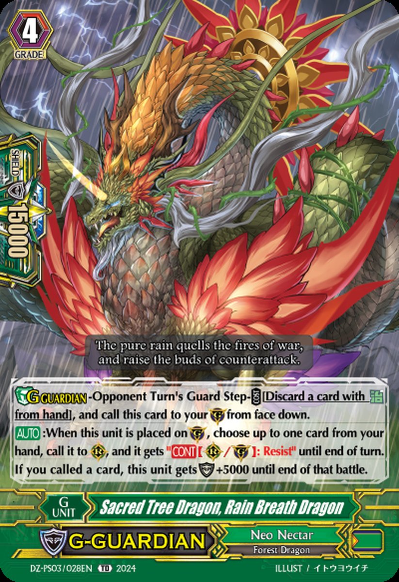 DZ-PS03/028EN Sacred Tree Dragon, Rain Breath Dragon Common (C)