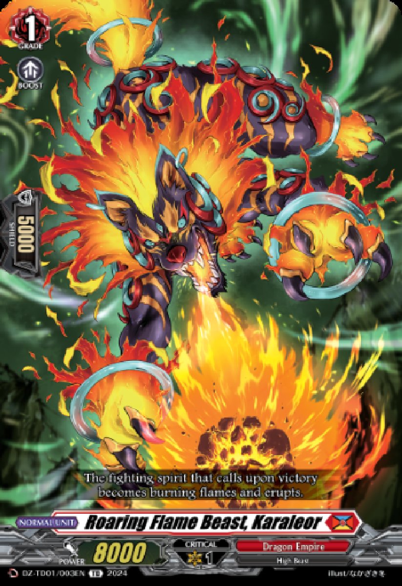 DZ-TD01/003EN Roaring Flame Beast, Karaleor Common (C)