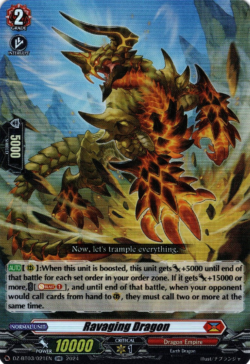 DZ-BT03/021EN Ravaging Dragon Double Rare (RR)