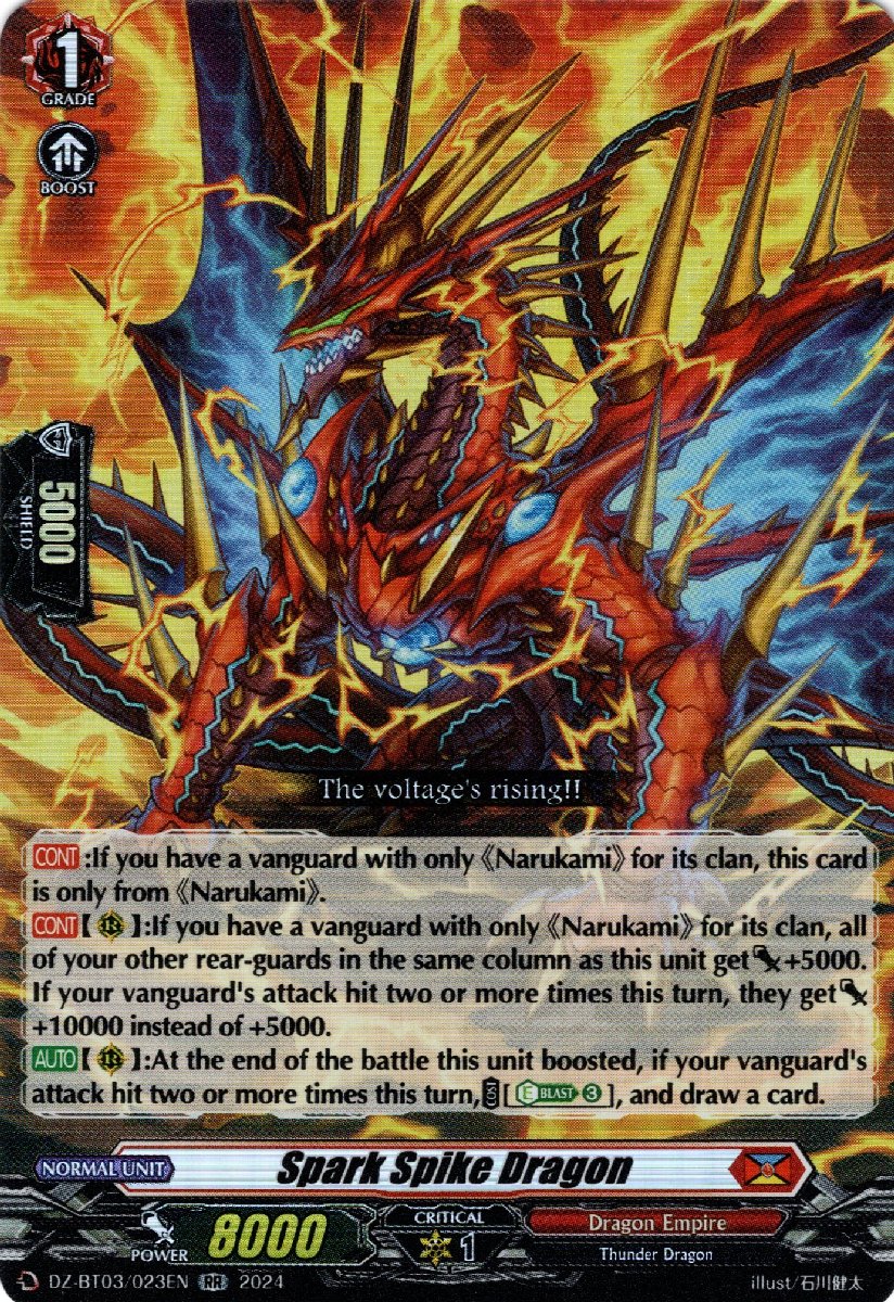 DZ-BT03/023EN Spark Spike Dragon Double Rare (RR)