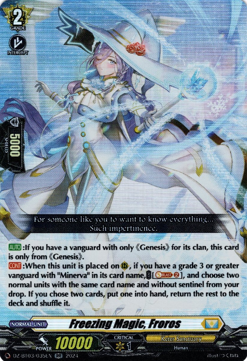 DZ-BT03/035EN Freezing Magic, Froros Double Rare (RR)