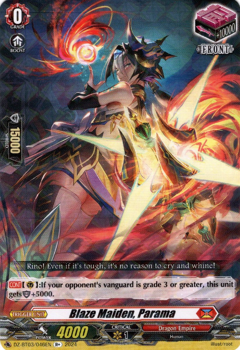 DZ-BT03/046EN Blaze Maiden, Parama Rare (R)