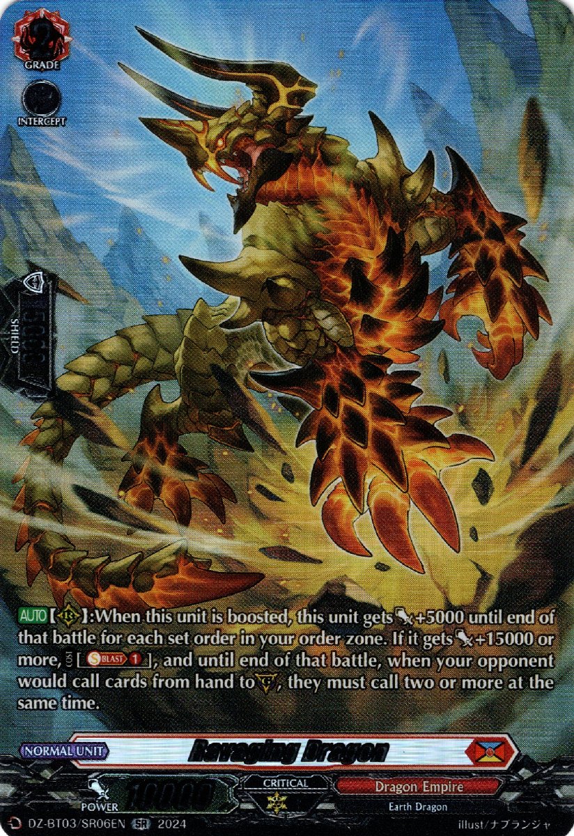 DZ-BT03/SR06EN Ravaging Dragon Secret Rare (SR)