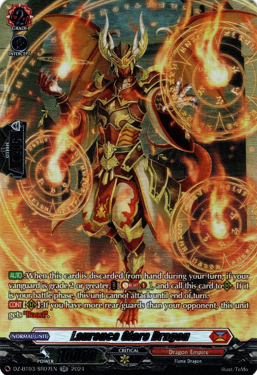 DZ-BT03/SR07EN Laurence Glare Dragon Secret Rare (SR)