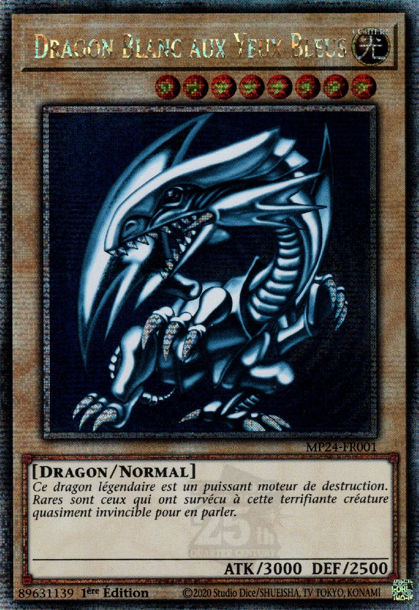 MP24-FR001 Dragon Blanc aux Yeux Bleus Quarter Century Secret Rare