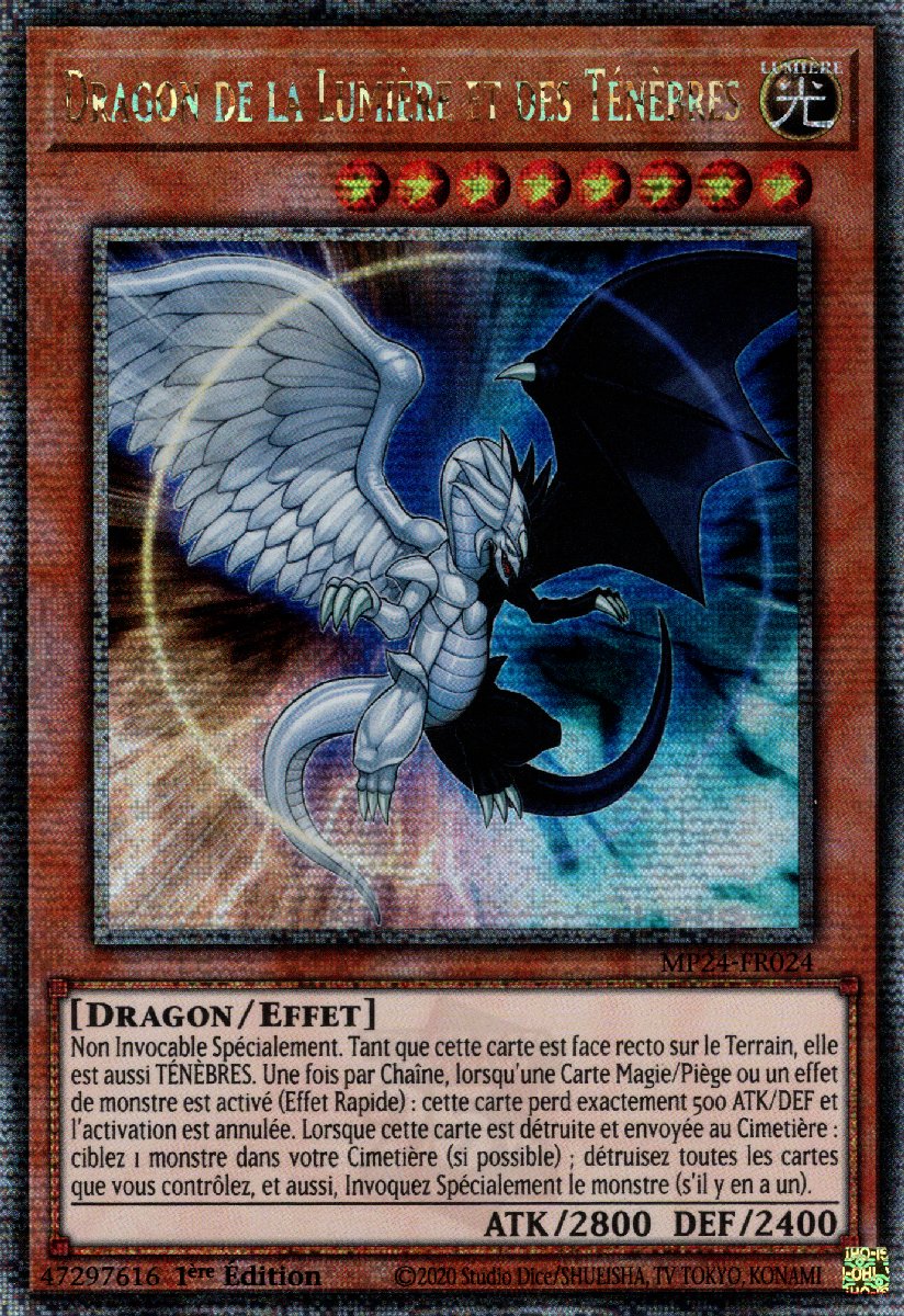 MP24-FR024 Dragon de la Lumière et des Ténèbres Quarter Century Secret Rare