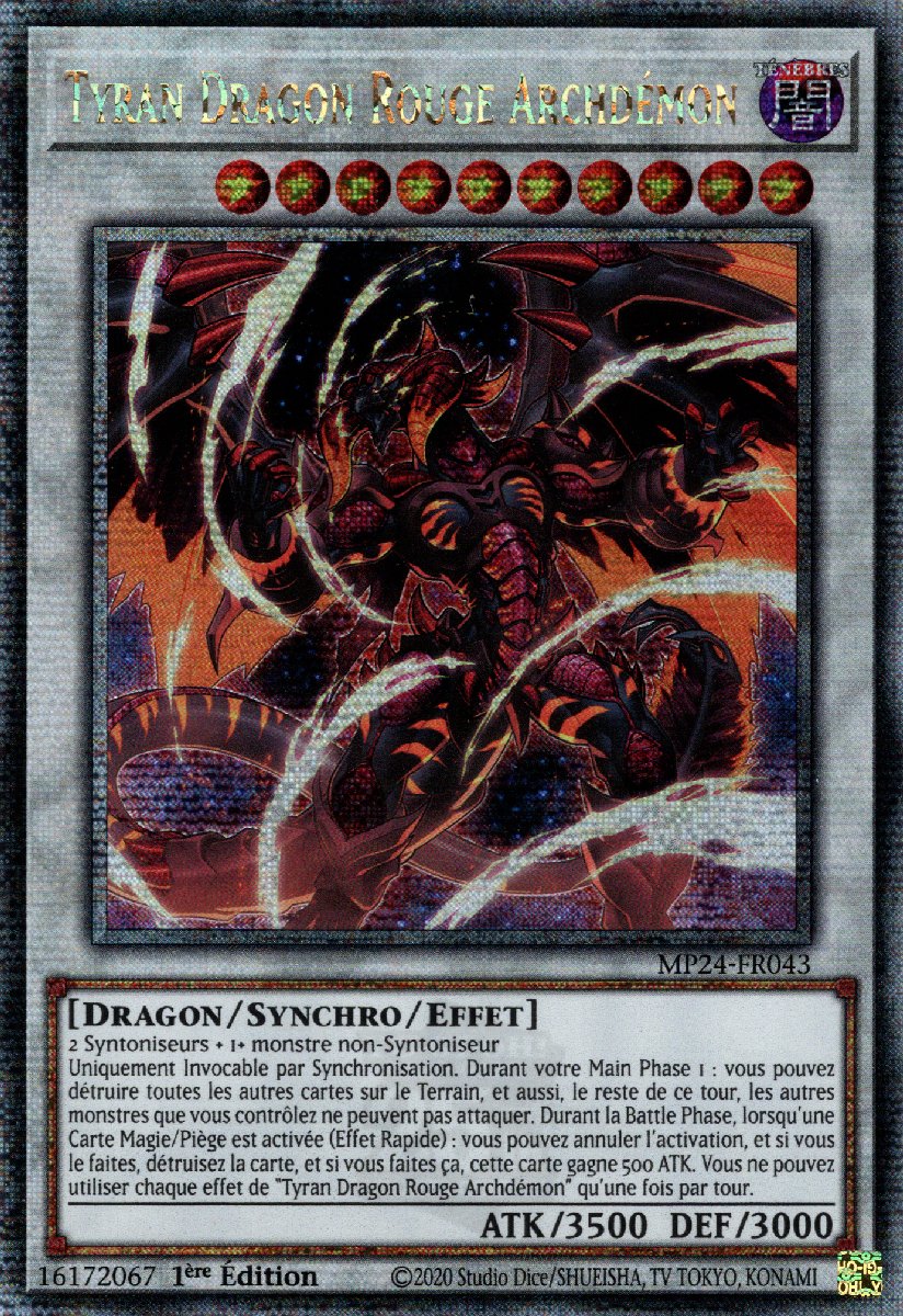 MP24-FR043 Tyran Dragon Rouge Archdémon Quarter Century Secret Rare