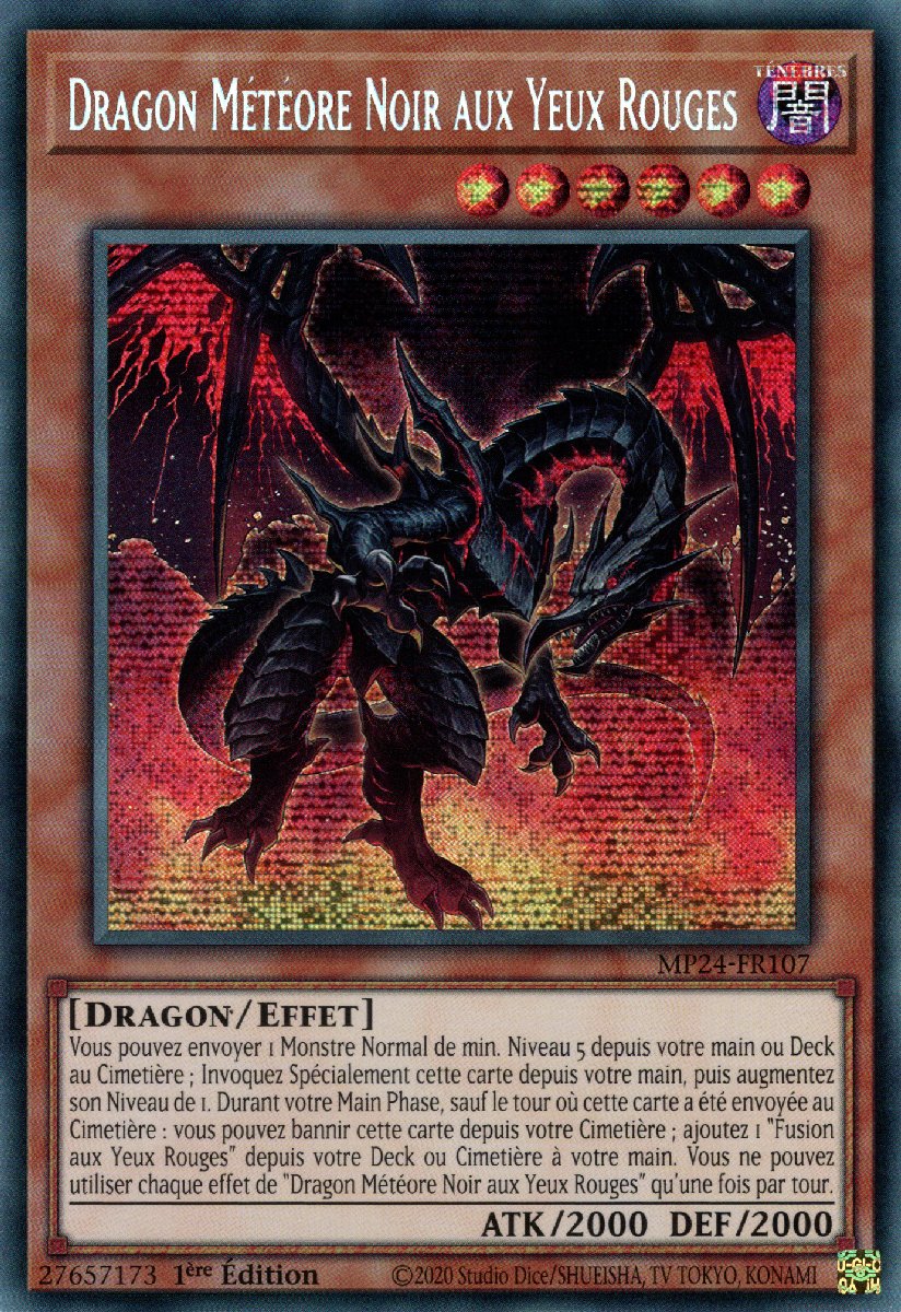 MP24-FR107 Dragon Météore Noir aux Yeux Rouges Prismatic Secret Rare