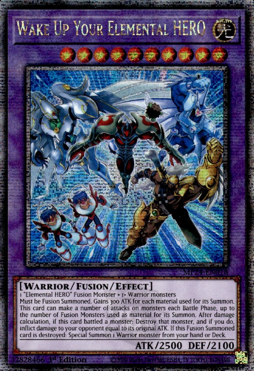 MP24-EN018 Wake Up Your Elemental HERO Quarter Century Secret Rare