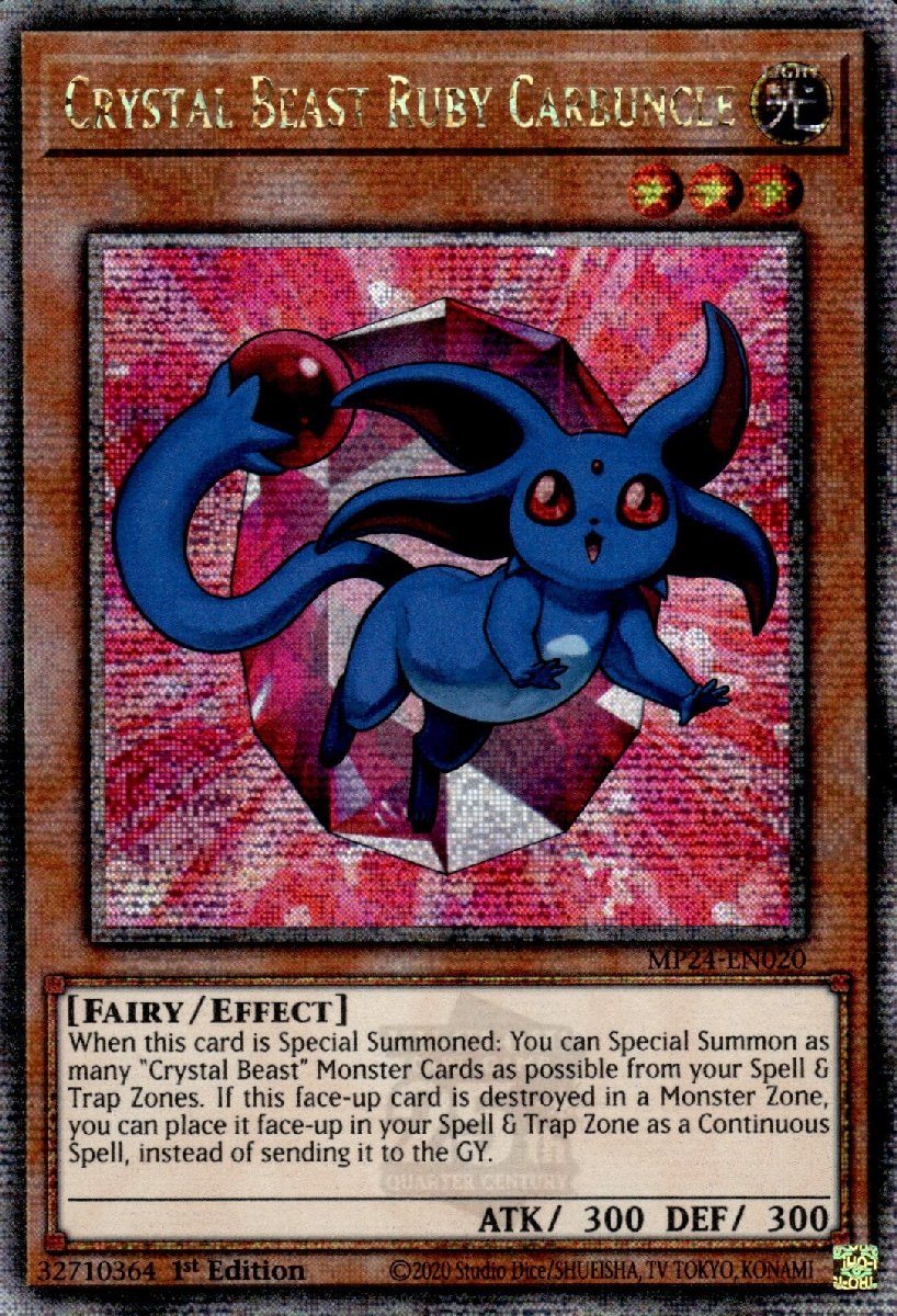 MP24-EN020 Crystal Beast Ruby Carbuncle Quarter Century Secret Rare