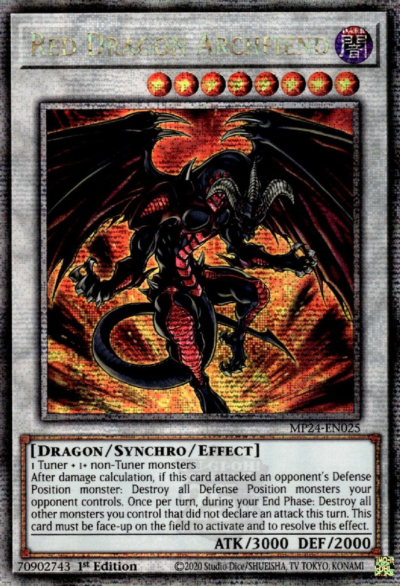 MP24-EN025 Red Dragon Archfiend Quarter Century Secret Rare