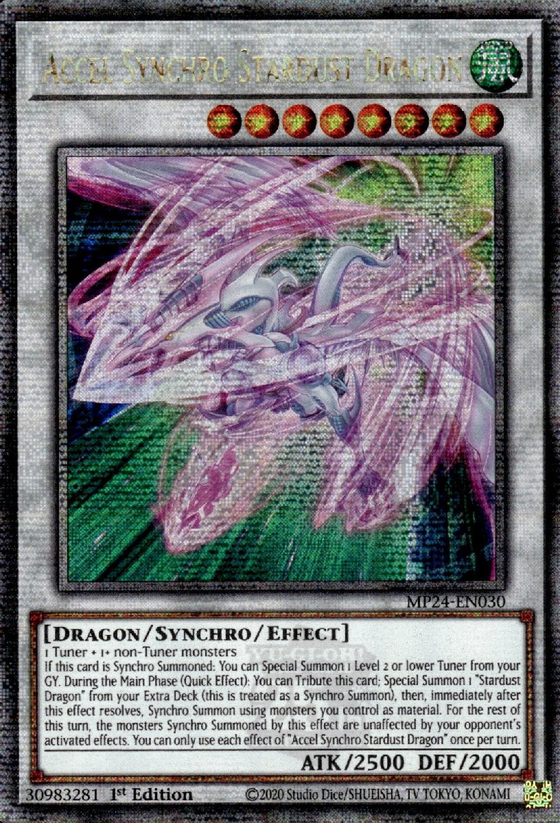 MP24-EN030 Accel Synchro Stardust Dragon Quarter Century Secret Rare