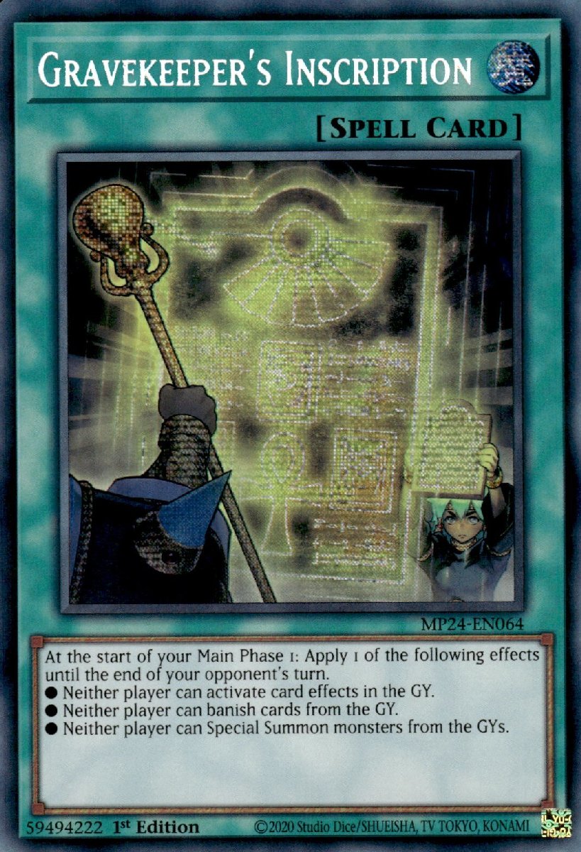 MP24-EN064 Gravekeeper's Inscription Prismatic Secret Rare