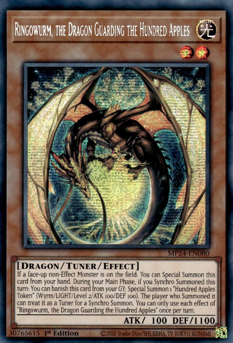 MP24-EN080 Ringowurm, the Dragon Guarding the Hundred Apples Prismatic Secret Rare