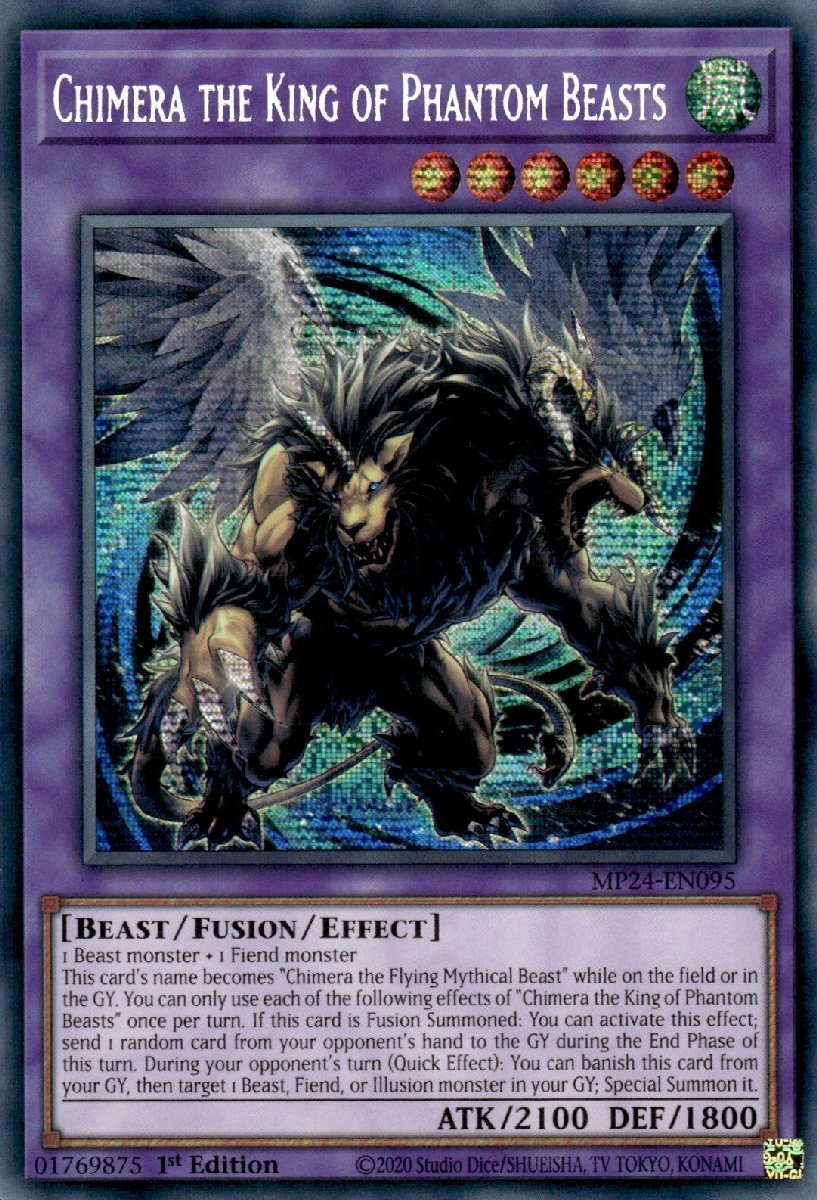 MP24-EN095 Chimera the King of Phantom Beasts Prismatic Secret Rare