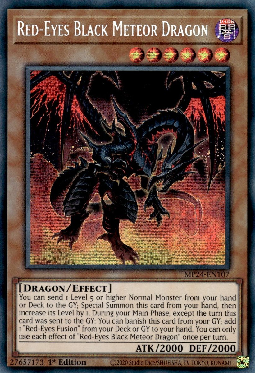 MP24-EN107 Red-Eyes Black Meteor Dragon Prismatic Secret Rare