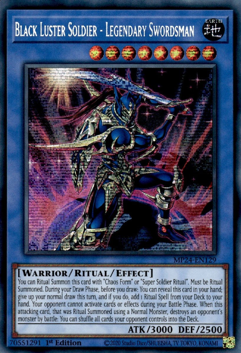 MP24-EN129 Black Luster Soldier - Legendary Swordsman Prismatic Secret Rare