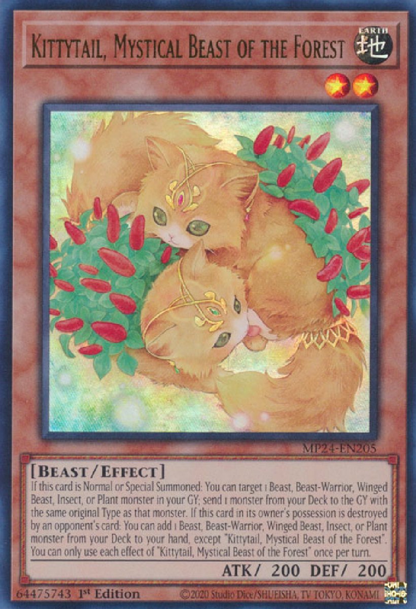 MP24-EN205 Kittytail, Mystical Beast of the Forest Ultra Rare