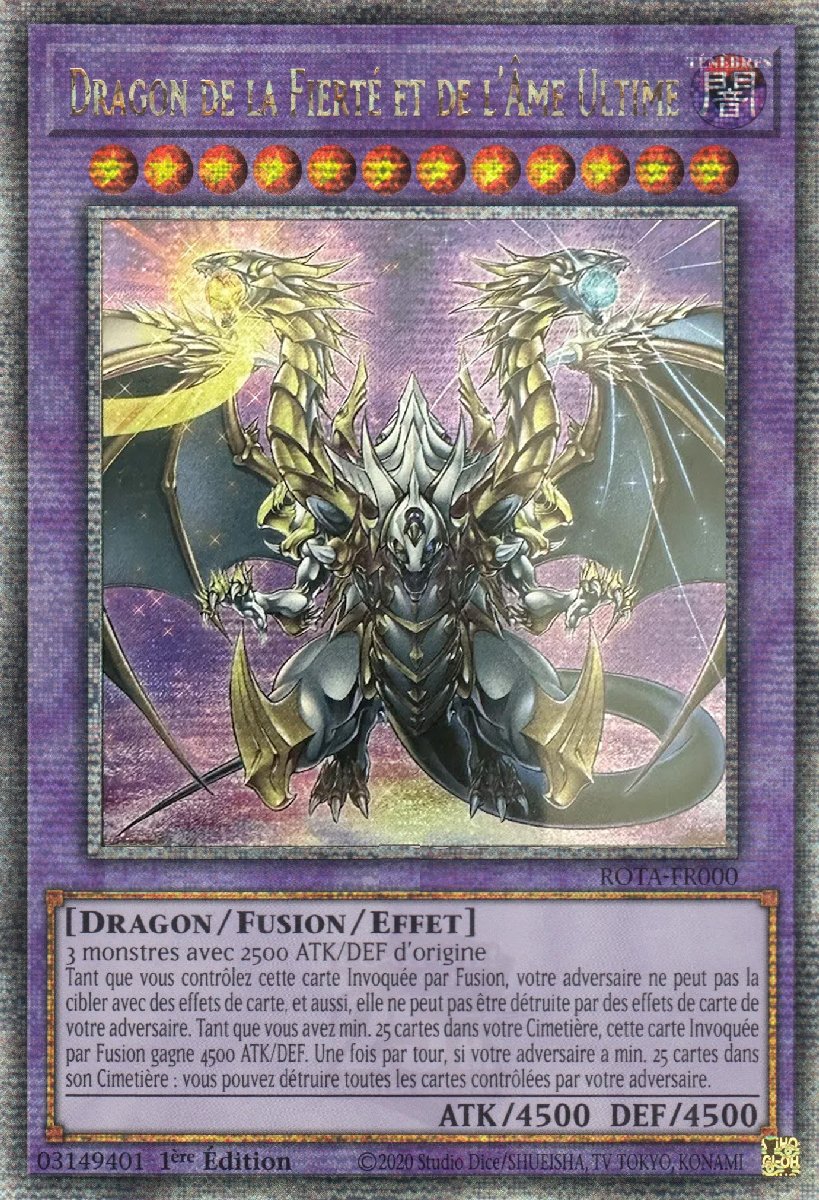 ROTA-FR000 Dragon de la Fierté et de l'Âme Ultime Quarter Century Secret Rare