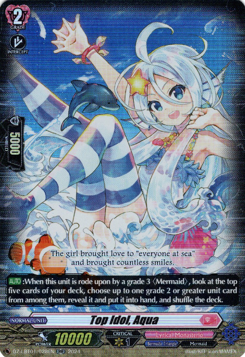 DZ-LBT01/028EN Top Idol, Aqua Double Rare (RR)