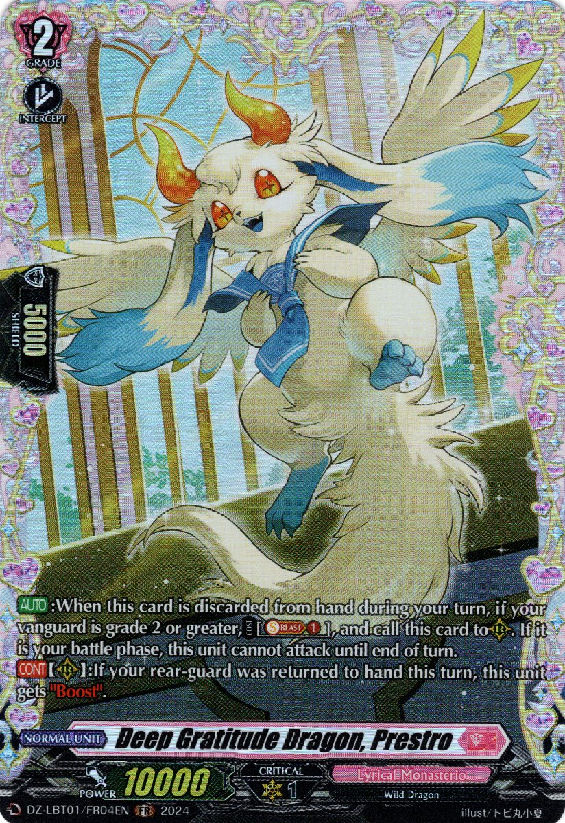 DZ-LBT01/FR04EN Deep Gratitude Dragon, Prestro Frame Rare (FR)