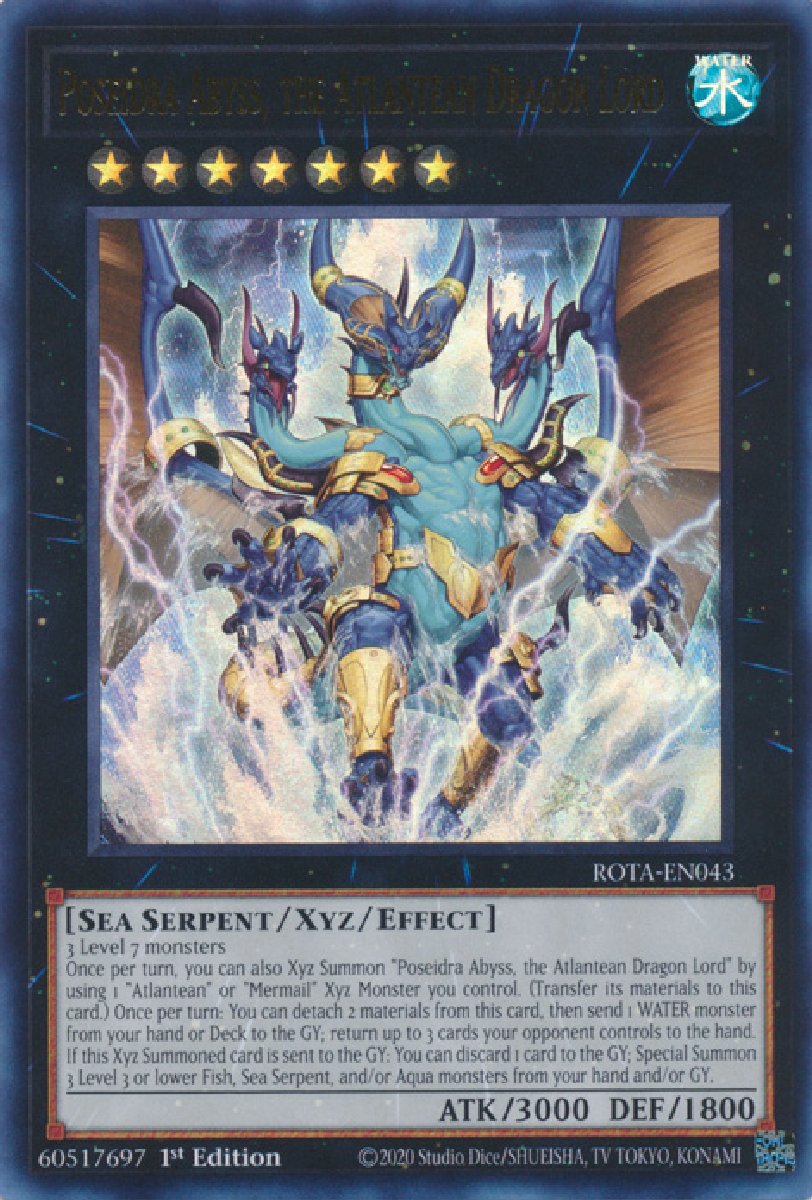 ROTA-EN043 Poseidra Abyss, the Atlantean Dragon Lord Ultra Rare