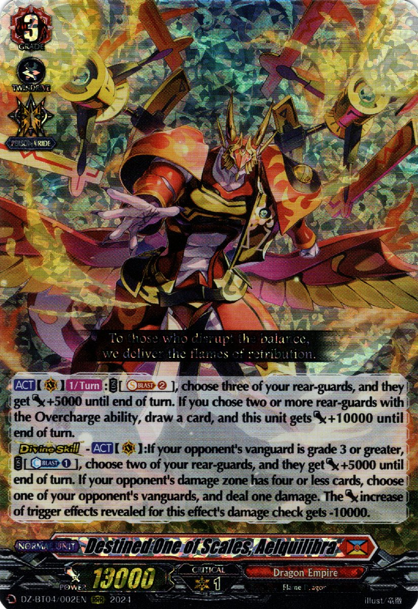 DZ-BT04/002EN Destined One of Scales, Aelquilibra Triple Rare (RRR)