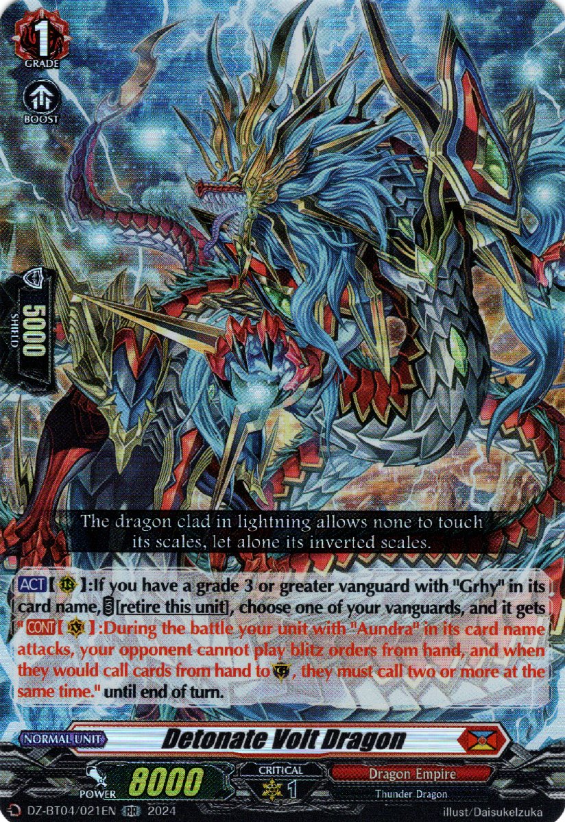 DZ-BT04/021EN Detonate Volt Dragon Double Rare (RR)