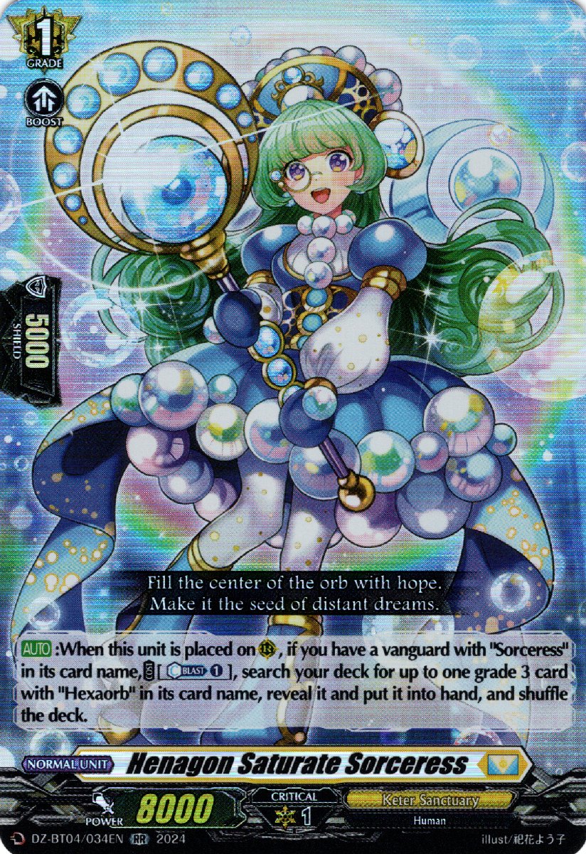 DZ-BT04/034EN Henagon Saturate Sorceress Double Rare (RR)