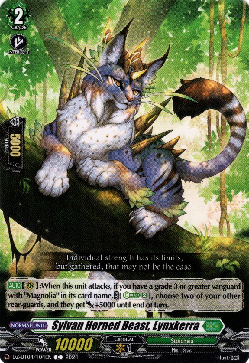 DZ-BT04/104EN Sylvan Horned Beast, Lynxkerra Common (C)