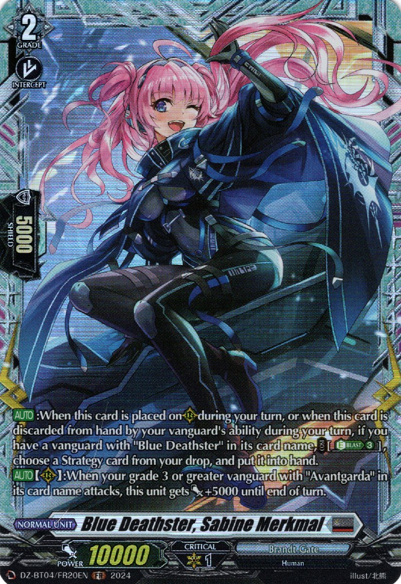 DZ-BT04/FR20EN Blue Deathster, Sabine Merkmal Frame Rare (FR)