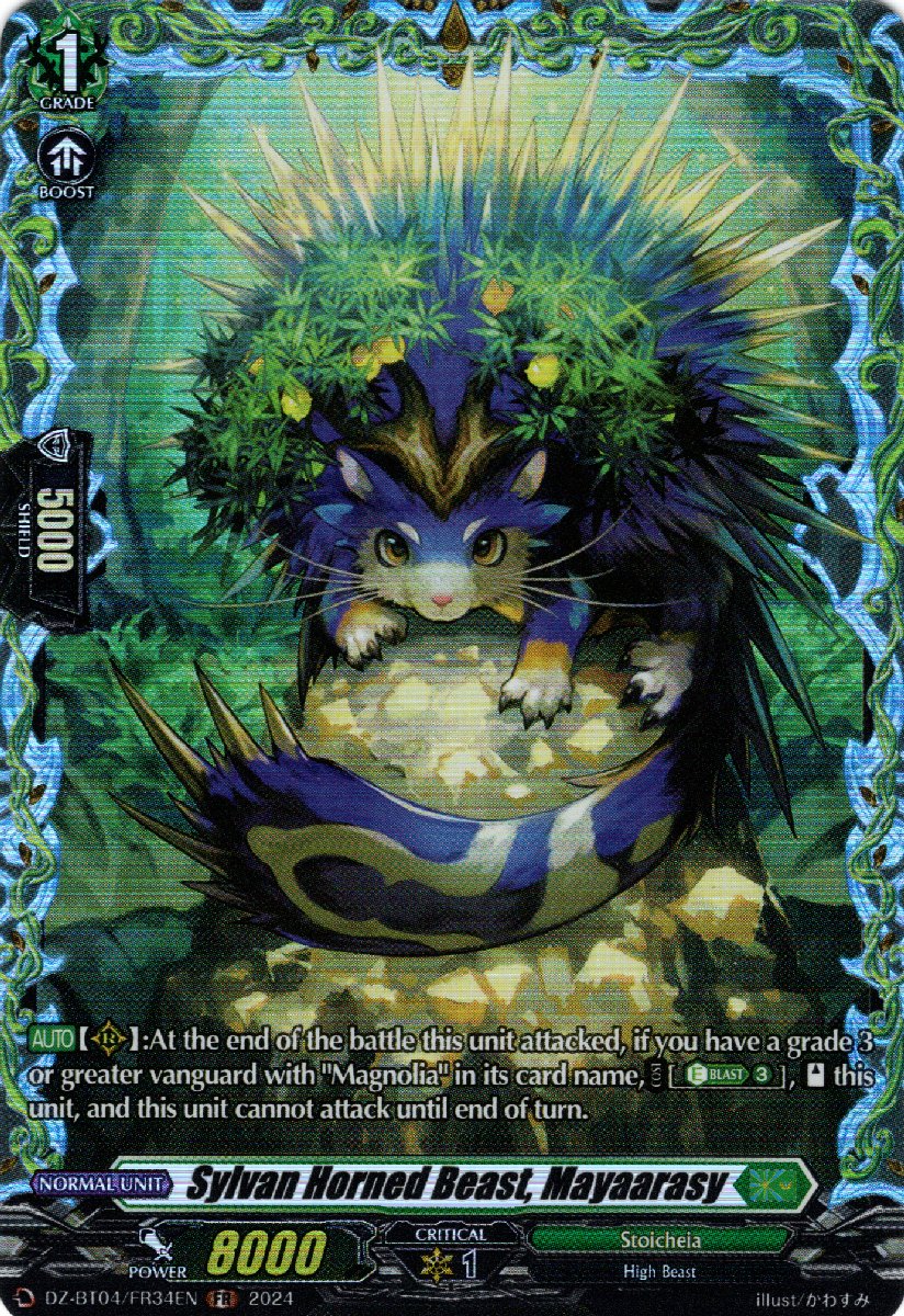 DZ-BT04/FR34EN Sylvan Horned Beast, Mayaarasy Frame Rare (FR)