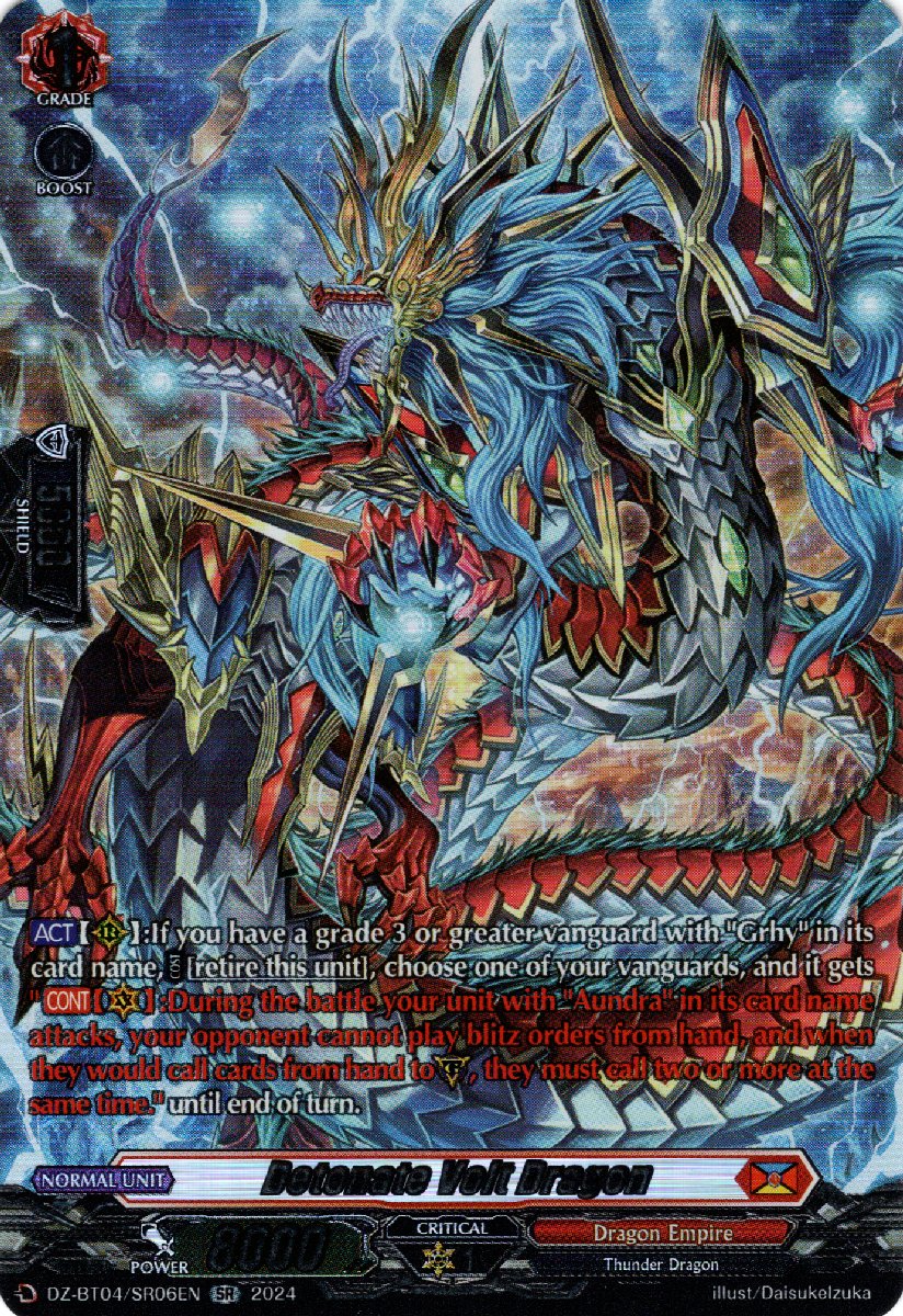 DZ-BT04/SR06EN Detonate Volt Dragon Secret Rare (SR)