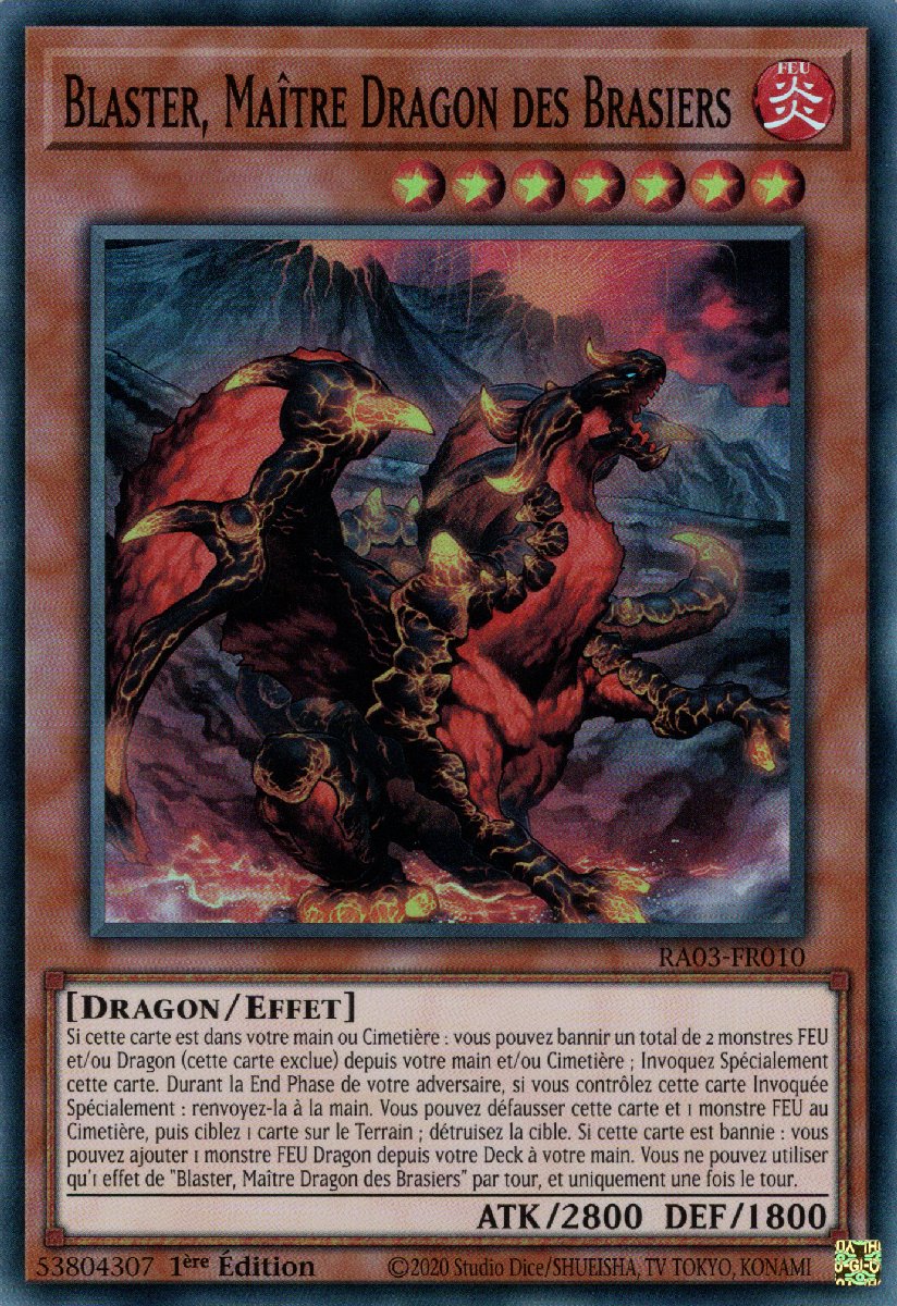 RA03-FR010 Blaster, Maître Dragon des Brasiers Super Rare