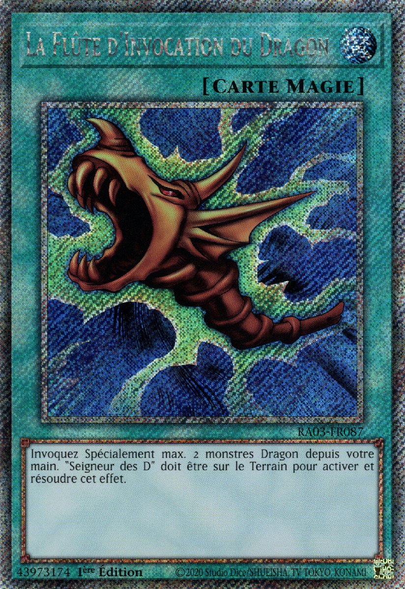 RA03-FR087 La Flûte d'Invocation du Dragon Platinum Secret Rare