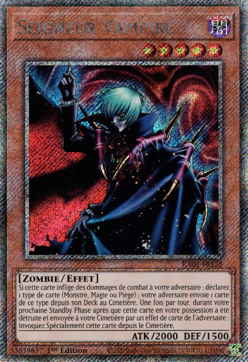 RA03-FR128 Seigneur Vampire Platinum Secret Rare