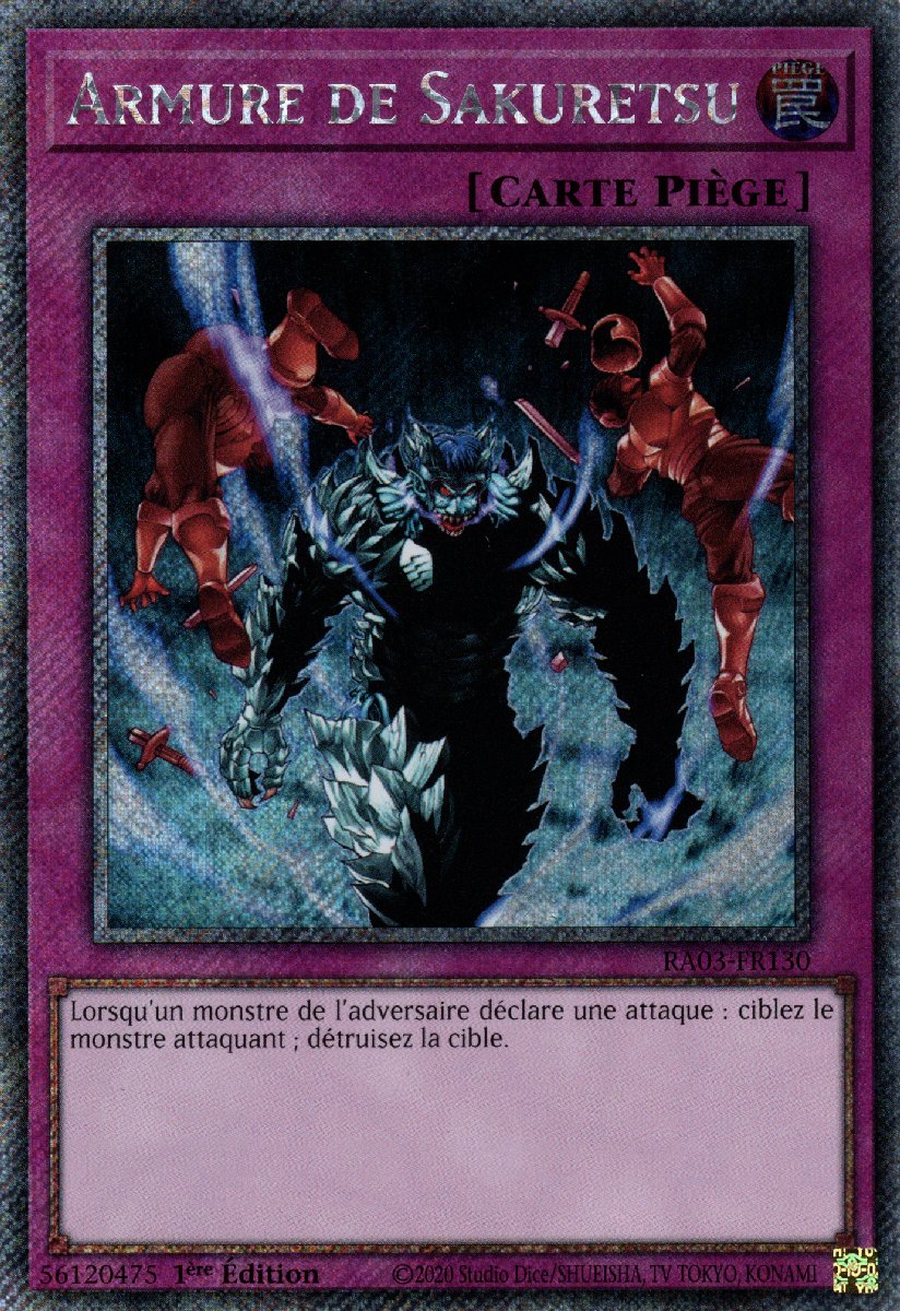 RA03-FR130 Armure de Sakuretsu Platinum Secret Rare