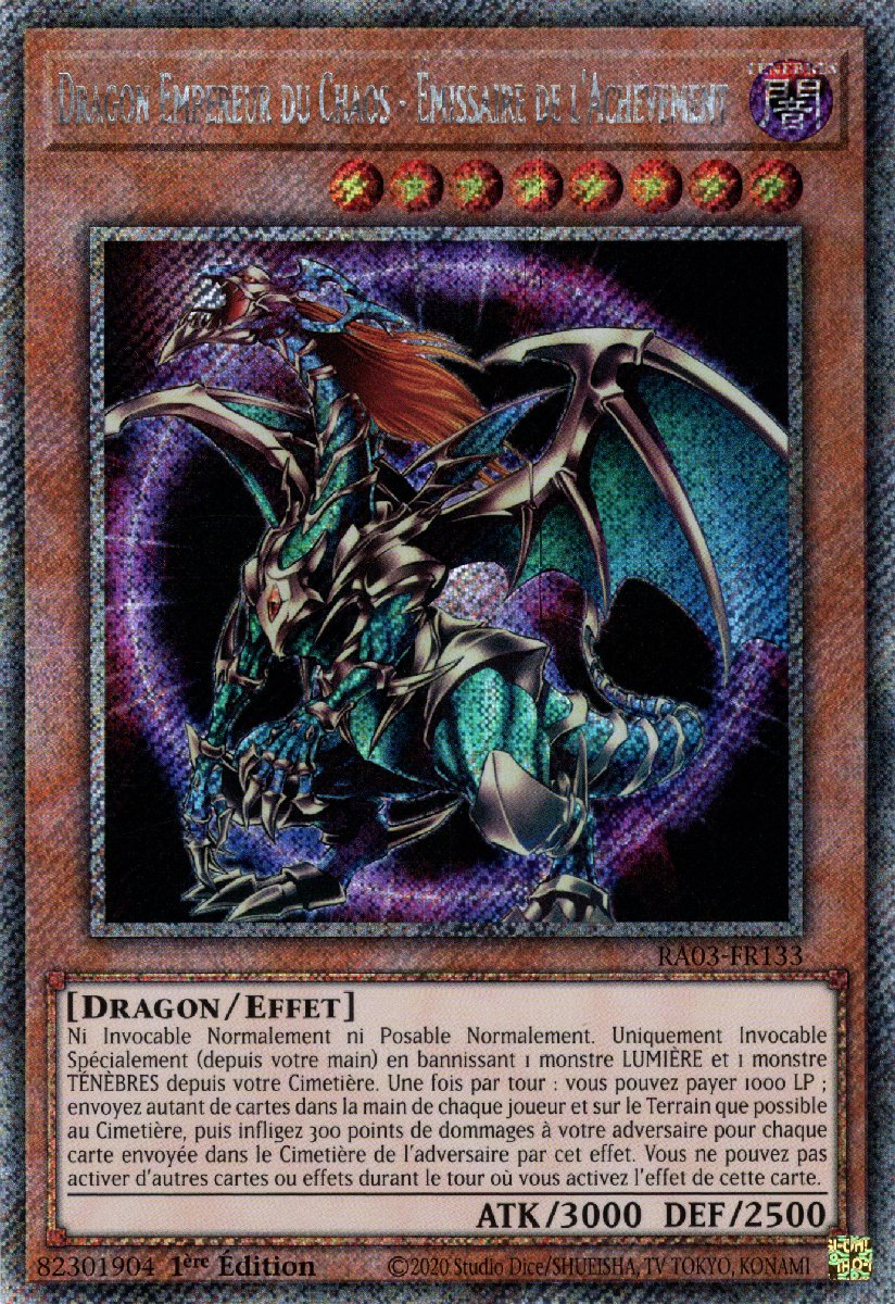 RA03-FR133 Dragon Empereur du Chaos - Émissaire de l'Achèvement Platinum Secret Rare