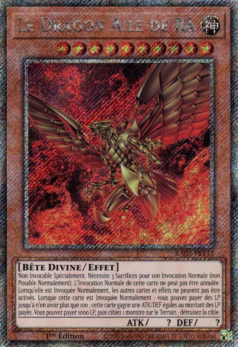 RA03-FR137 Le Dragon Ailé de Râ Platinum Secret Rare